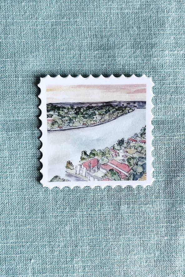 mt bonnell stamp sticker
