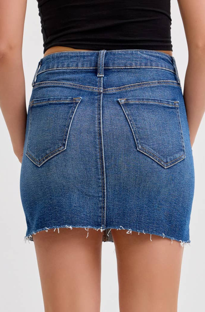 brynn skirt - mid wash