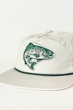 rainbow trout snapback hat - natural