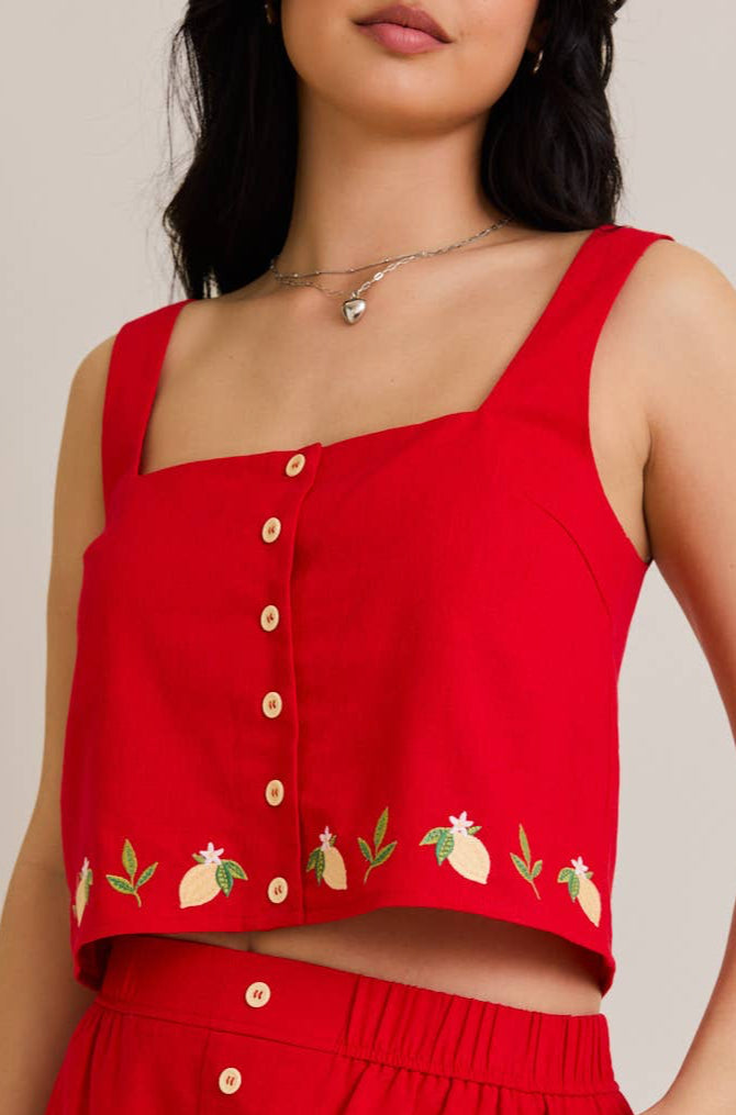 rylee top - red (FINAL SALE)