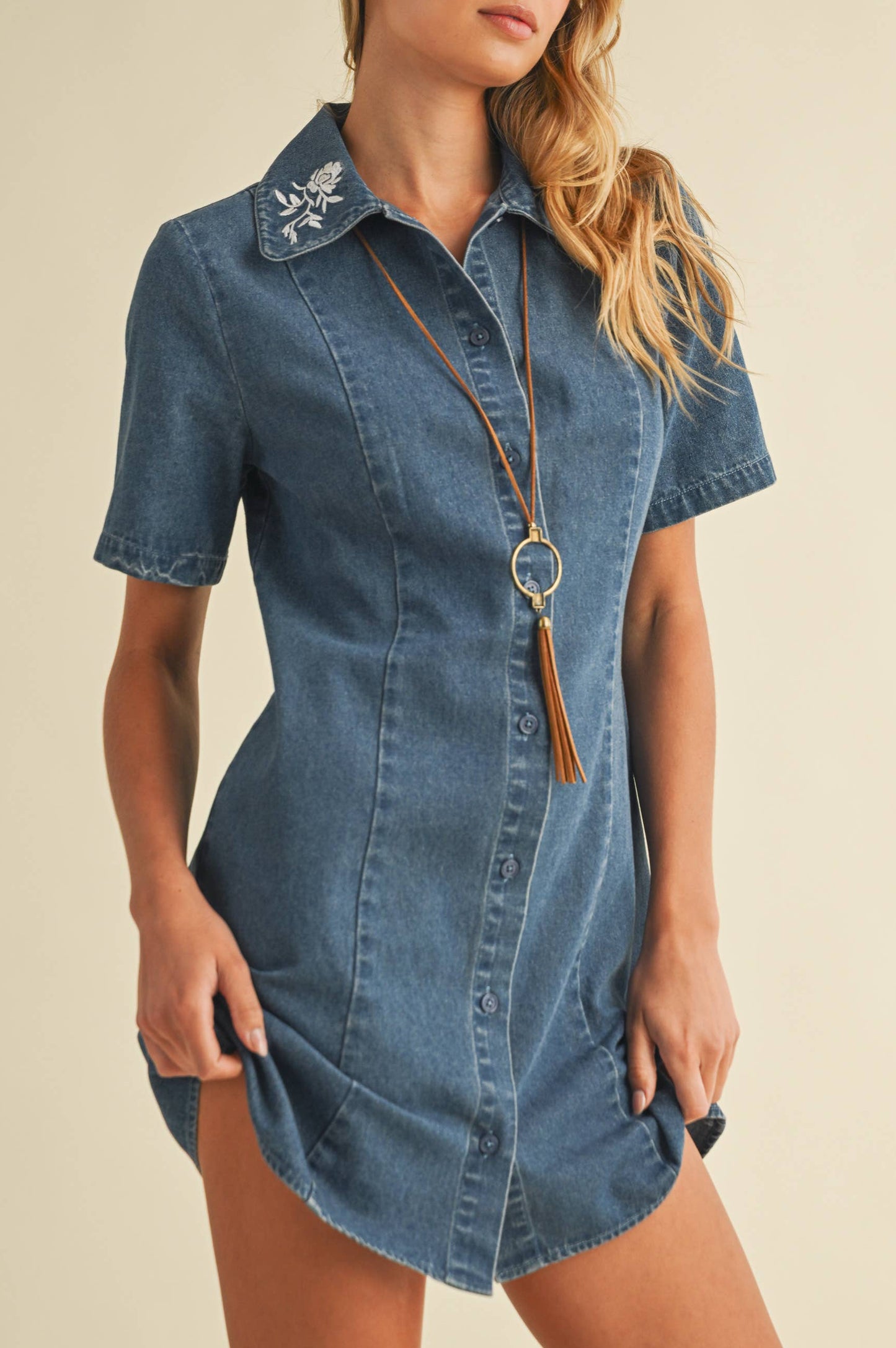 gracie dress  - denim