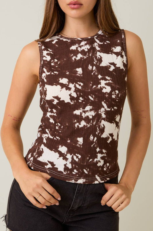 greta tank - brown
