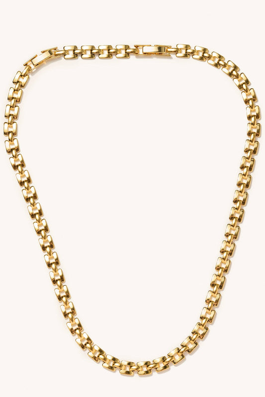 golden geo necklace
