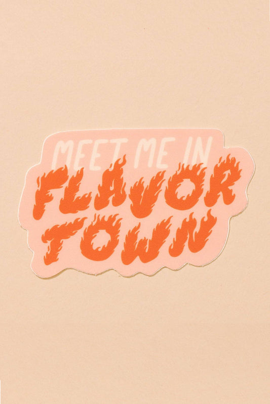 meet me in flavortown sticker