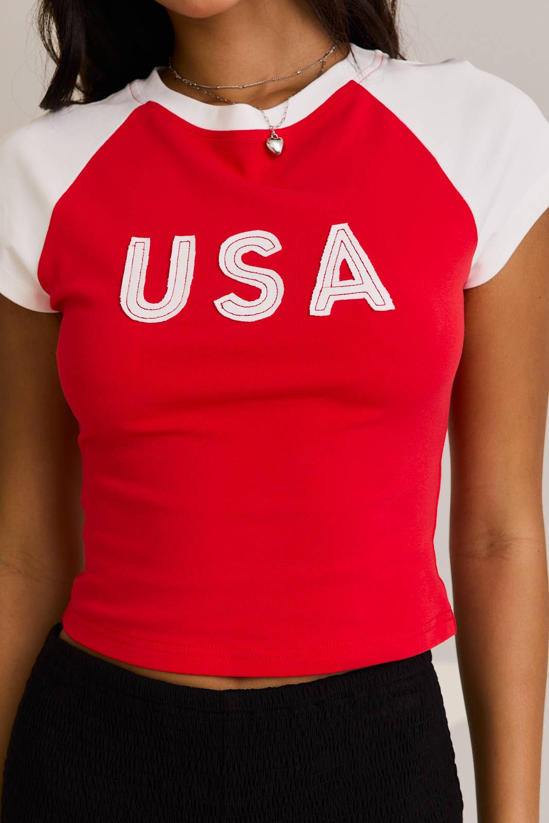 usa tee - red