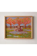 texas longhorn wildflowers print | el baker