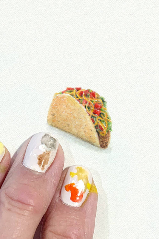 tiny watercolor print - taco