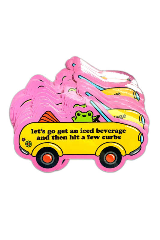 bad driver frog sticker
