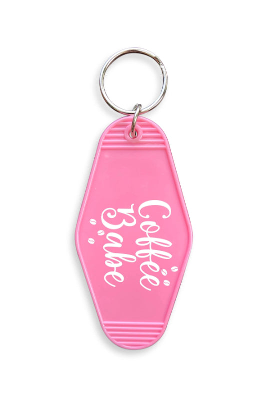 motel keychain - coffee babe (FINAL SALE)