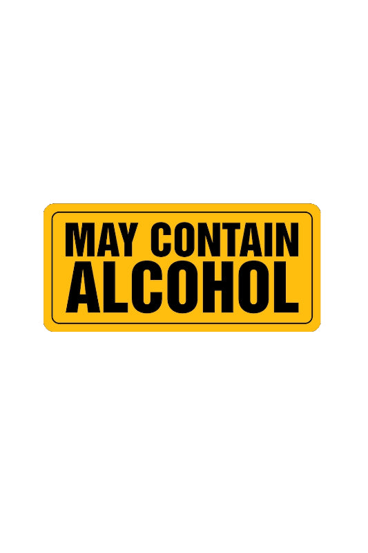 sticker - may contain alcohol