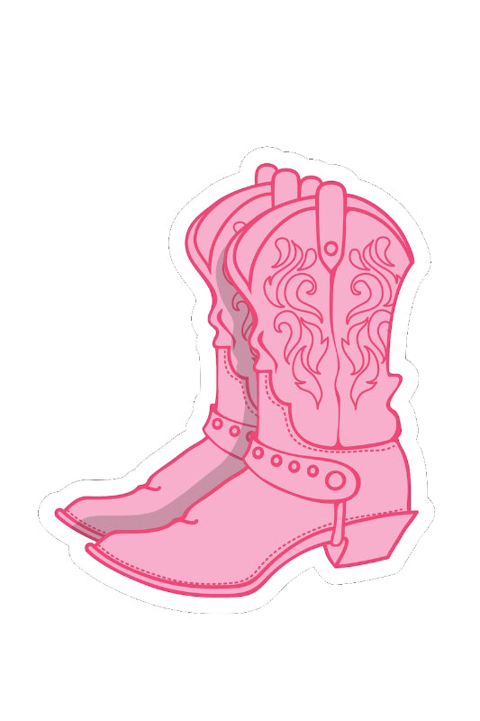 sticker - pink boots
