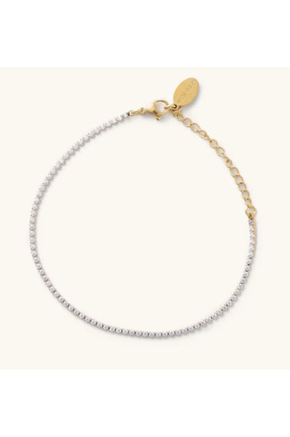 micro tennis bracelet - gold