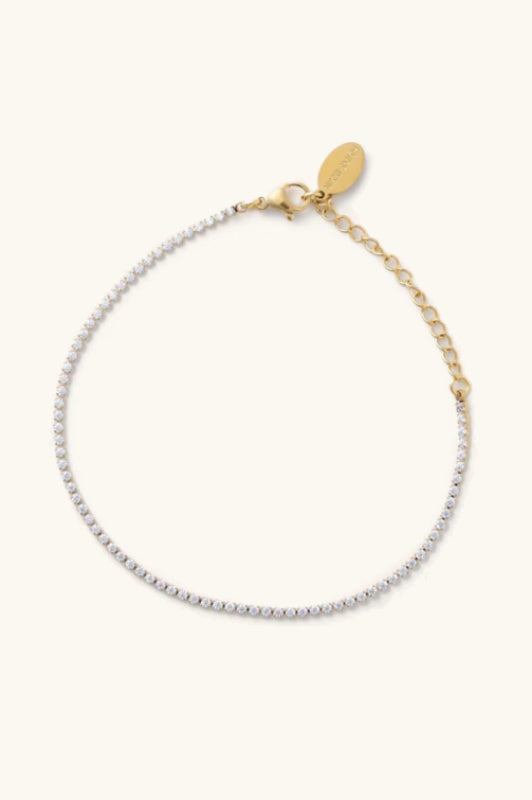 micro tennis bracelet - gold