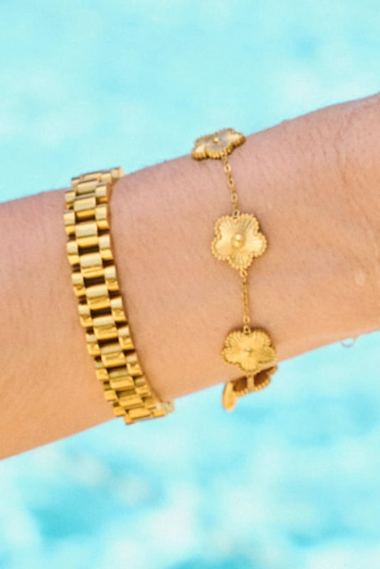 cameron watch band bracelet - gold