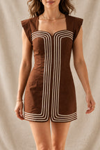 josephine dress - mocha