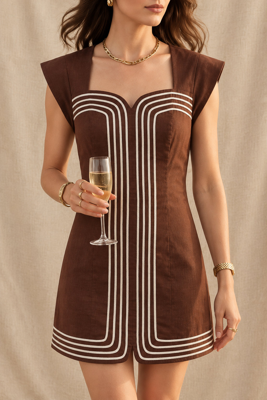 josephine dress - mocha