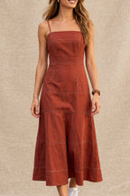 billie dress - brick