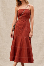 billie dress - brick