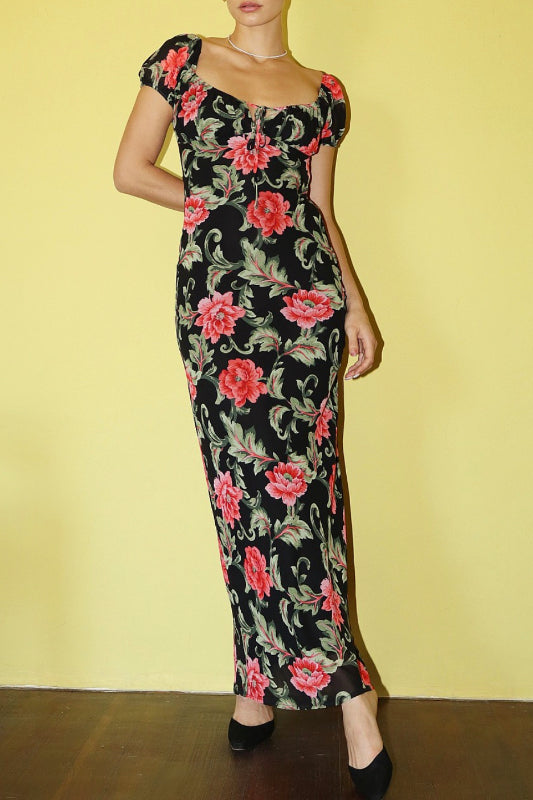 marley maxi dress - black