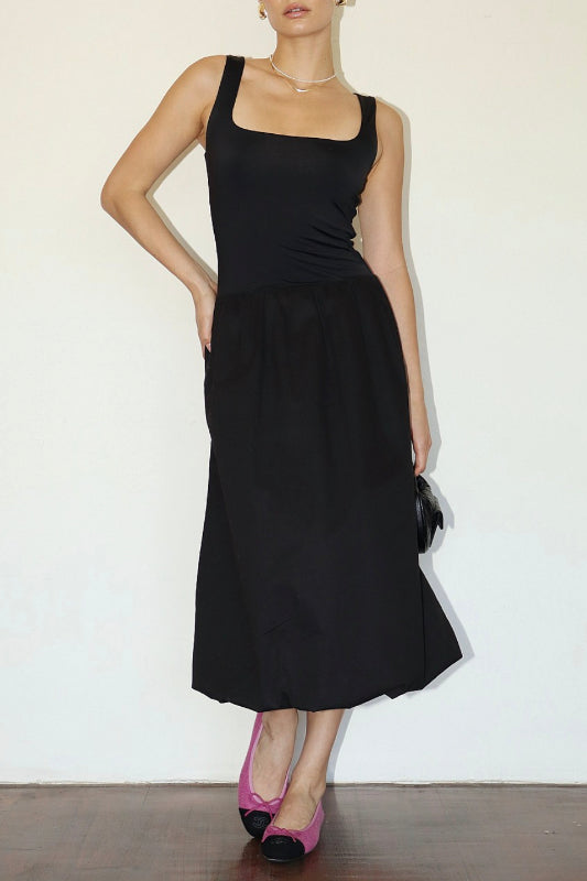 jennifer midi dress - black