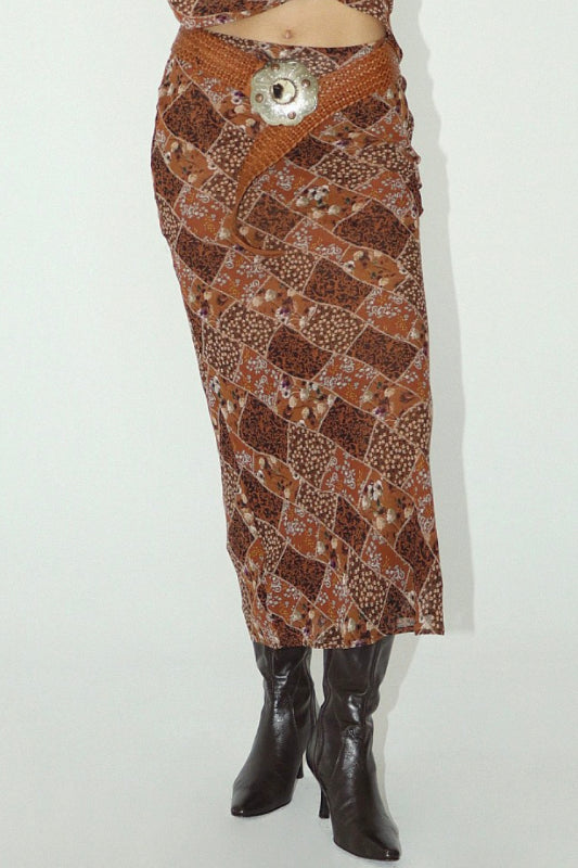 aubrey maxi skirt - brown