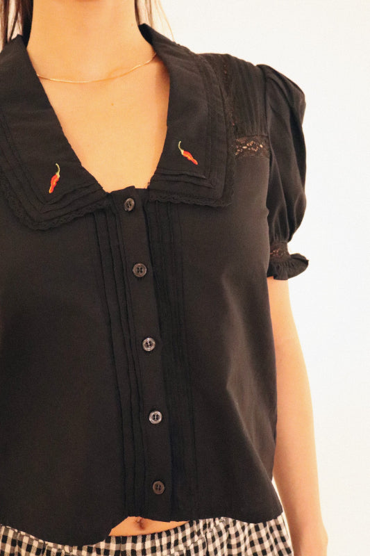 serrano blouse - black