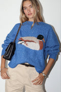duck sweater - royal blue