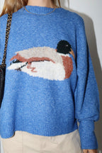 duck sweater - royal blue