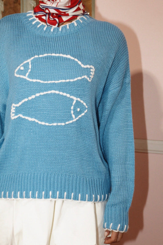 piexe sweater - french blue