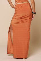 trinity maxi skirt - burnt orange