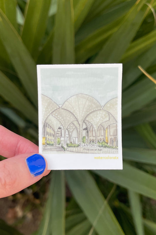 blanton museum polaroid sticker