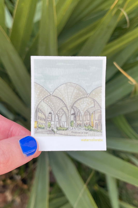 blanton museum polaroid sticker