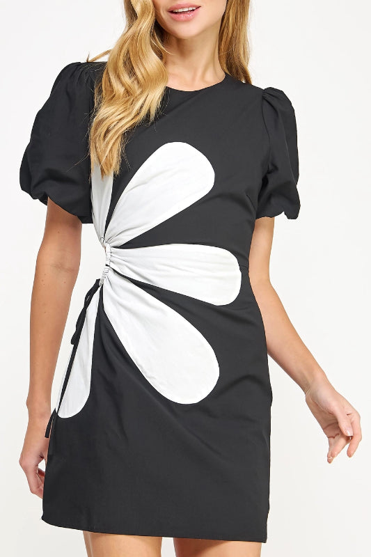 kaia dress - black & white