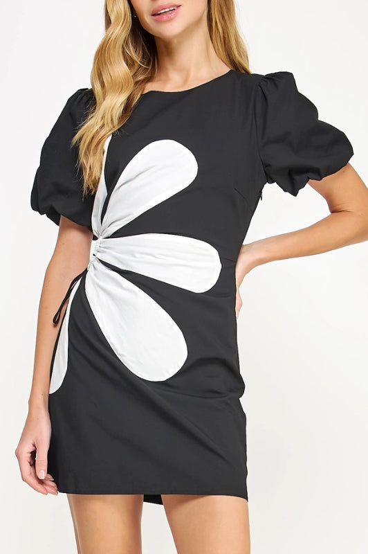 kaia dress - black & white