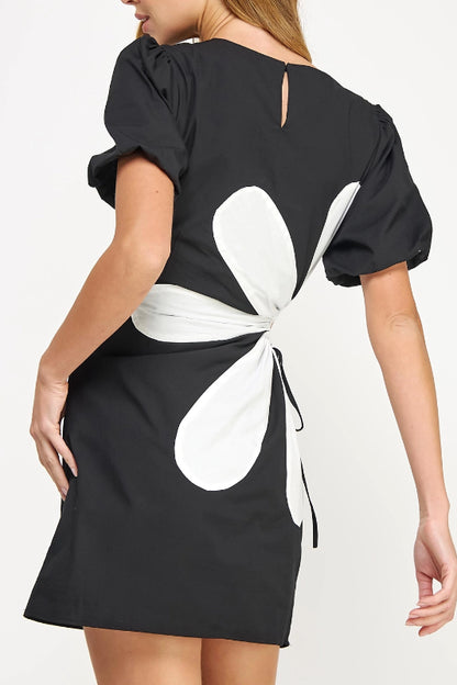 kaia dress - black & white