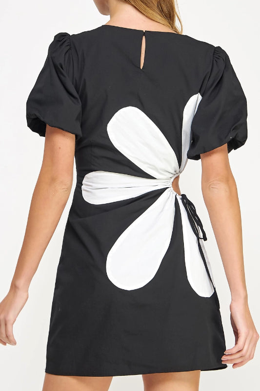 kaia dress - black & white