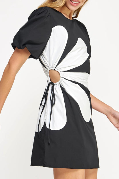 kaia dress - black & white