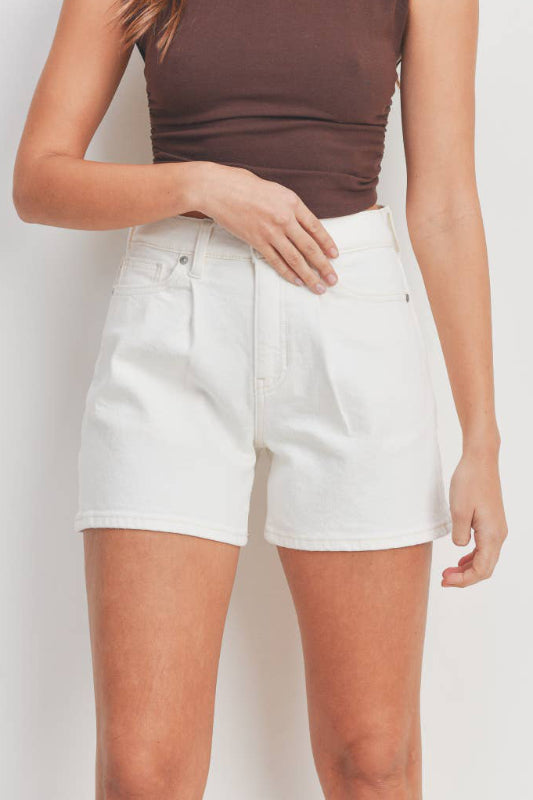 sarah pleated short - off white