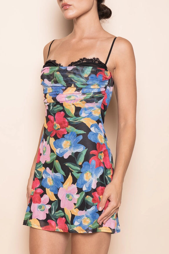 lola dress - black floral