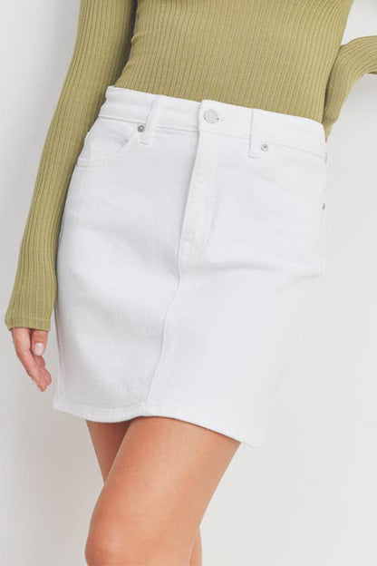 emi retro mini skirt - white