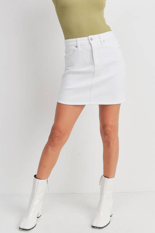 emi retro mini skirt - white
