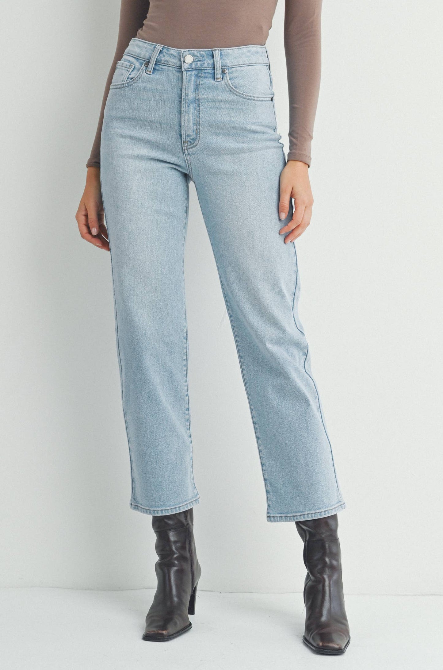 violet vintage straight - light wash