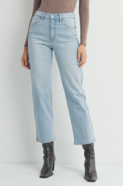 violet vintage straight - light wash