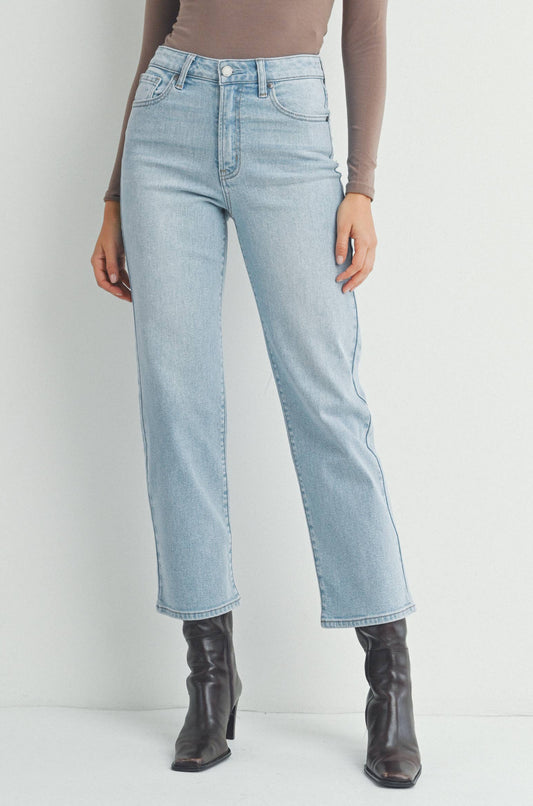 violet vintage straight - light wash