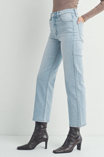 violet vintage straight - light wash