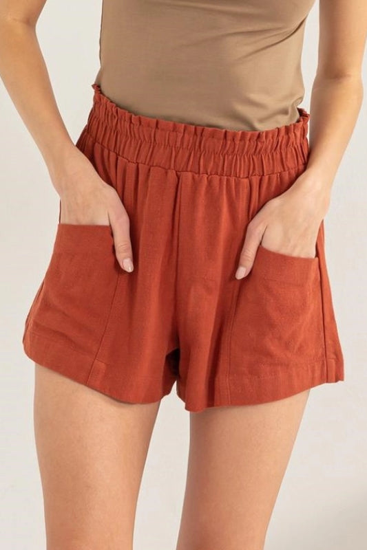 garrison shorts - baked clay