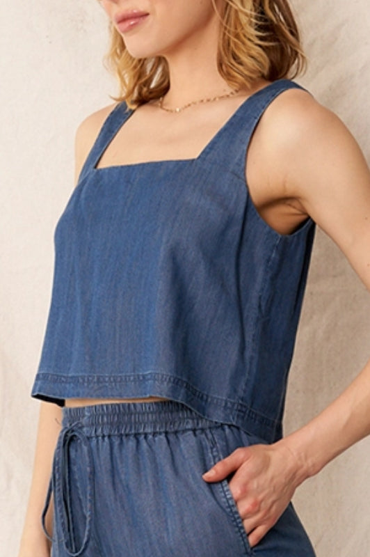 stacia crop - denim