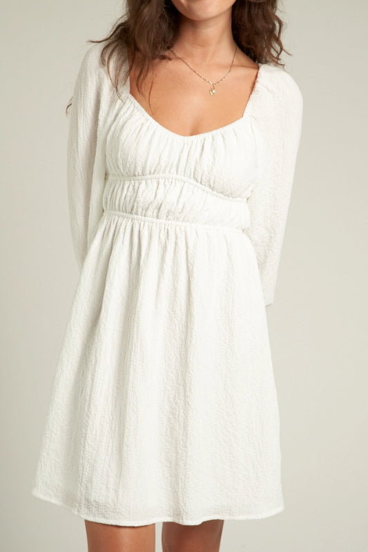 halle dress - white