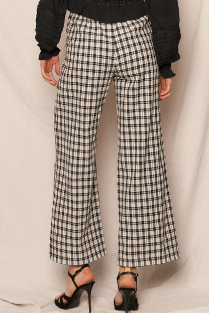 leah trouser - black & ivory