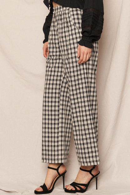 leah trouser - black & ivory